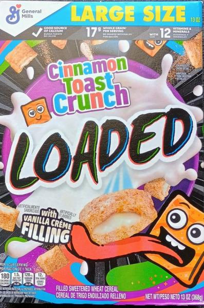 GENERAL MILLS Cinnamon Toast Crunch Loaded with 'Vanilla Creme' Filling Whole Cereal 368 gr